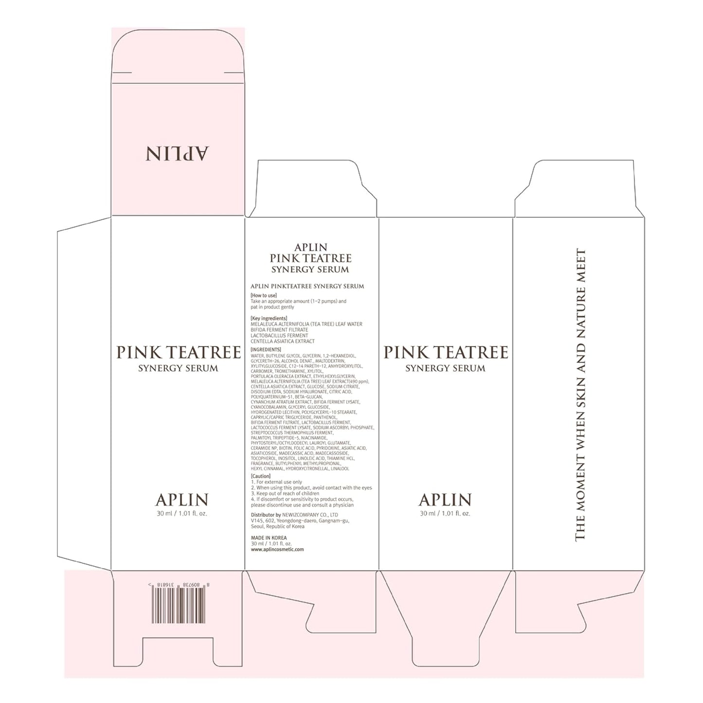 Pink Tea Tree Synergy Serum 30Ml/Skin Moisturizer/Facial Moisturizers/1.01 Fl. Oz, CICA, Hyaluronic Acid and Niacinamide, Korean Skin Care, Hydrating